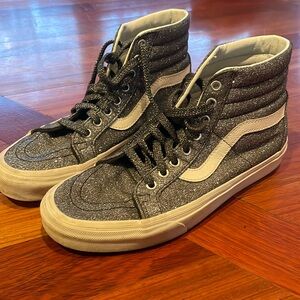 Silver sparkle Vans